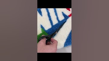 【タフティング ショート】スニーカーボックス風ラグ制作 #タフティング #tufting #タフティングガン  #sneakers #NIKE #shorts