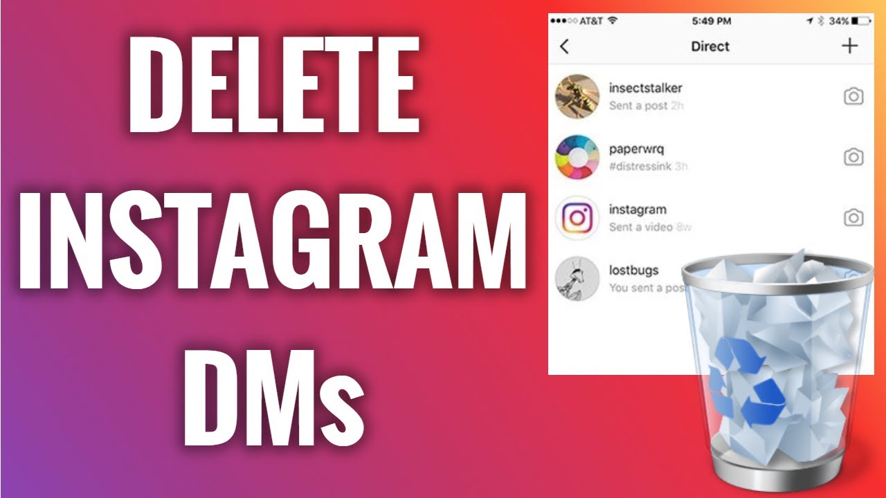 how to delete instagram messages all at once