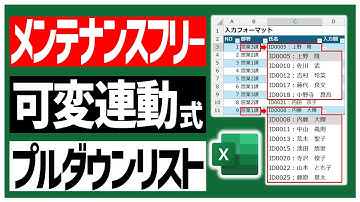 【Excel】動的に変わる可変連動プルダウンリスト。名前定義を毎回手で修正なんてしてられません😫【データの入力規則】