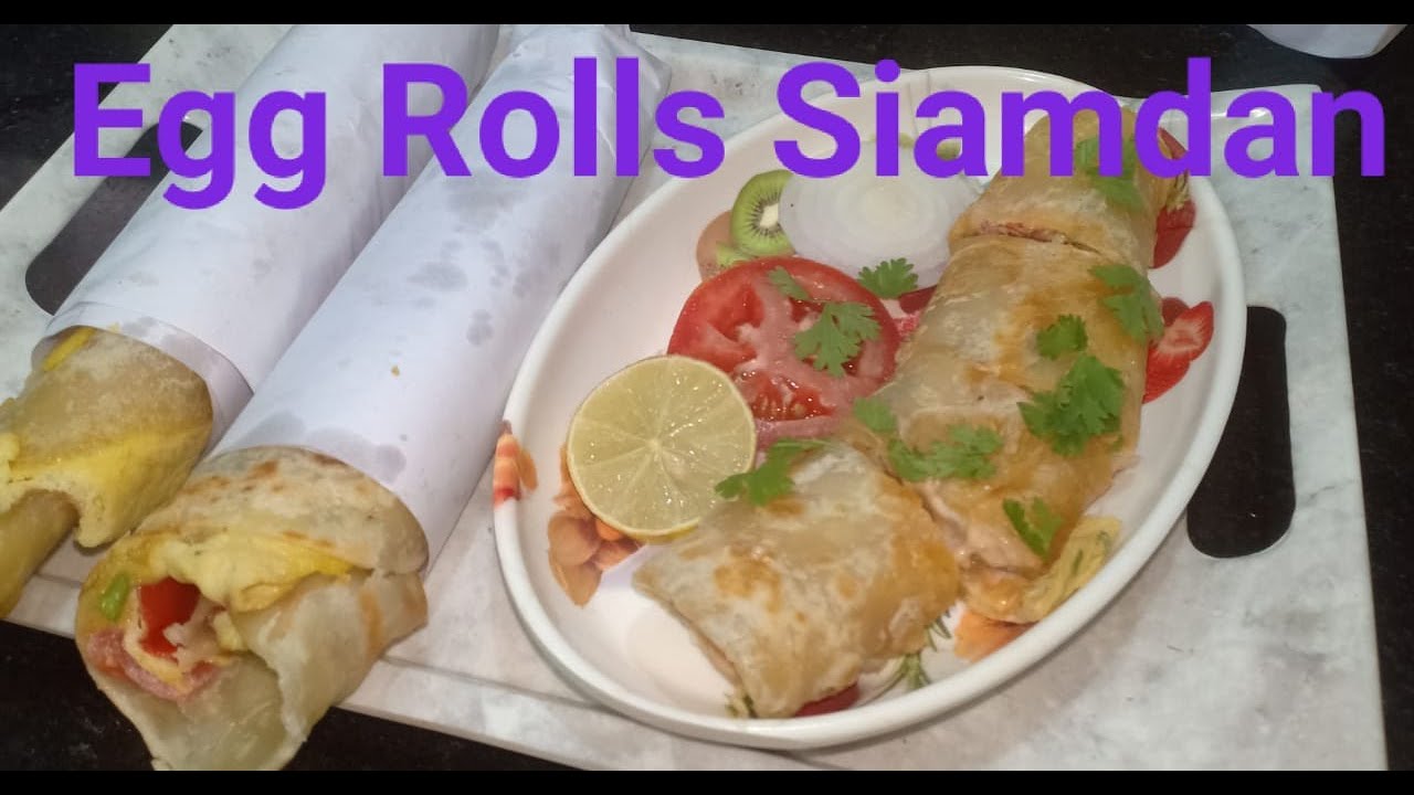 Яичный рулет Сиам дан Олсам // Рецепт яичного рулета // Индийская уличная еда