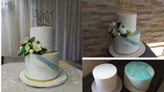 How to Decorate a Simple 2 Tier Wedding Cake |Fondant Cake screenshot 3