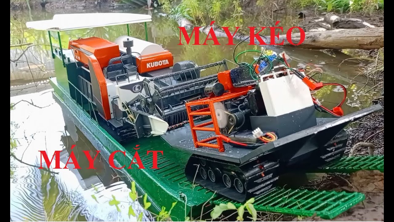 Chở Máy Cắt Và Máy Kéo Chở Đi Cắt Cho Vụ Lúa Mùa Đông Xuân /Carrying Mowers and Tractors for Cutting