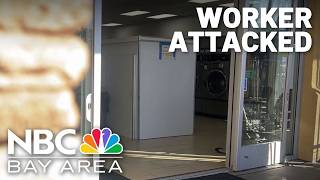 Group attack against laundromat worker in San Jose caught on camera