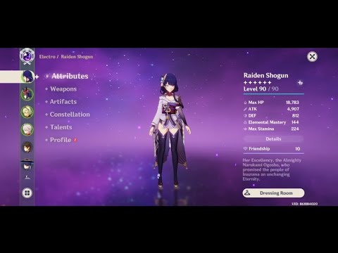 Genshin Impact 4.1 Raiden 700K damage no food buff. She breaks record ...