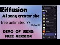 demo .. I create Free AI Songs with Riffusion (july25)
