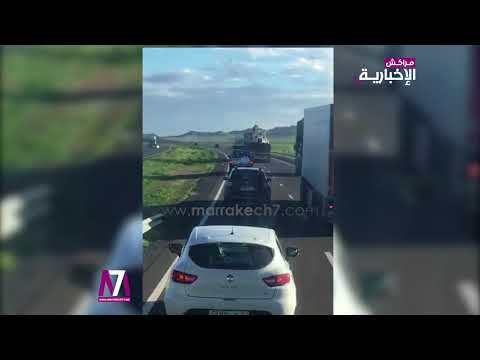 مطاردة هوليودية بين رجال الدرك وسائق متهور كاد أن يؤدي إلى كارثة بالطريق السيار مراكش