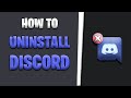 How To Uninstall Discord In 2 Mins [NEW Tutorial 2023]