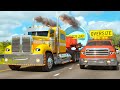 The Highway Adventure with Wilson the Semi-Truck & Bob the Truck | Space Rocket Delivery (RCH SPACE)