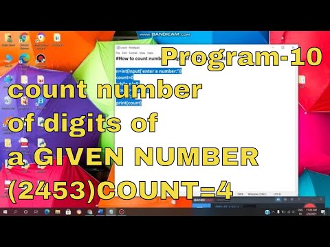 PYTHON:How to count number of digits of a GIVEN NUMBER(2453)COUNT=4/VL INFOTECH