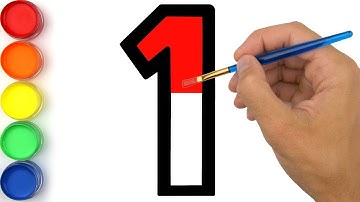 Glitter Number coloring pages Learn Colors Learn numbers for kids