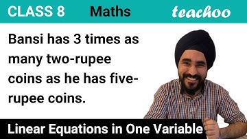Bansi has 3 times as many two-rupee coins as he has five - Teachoo