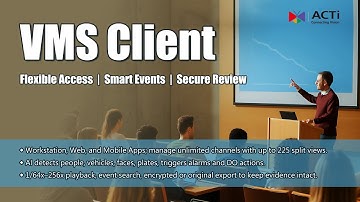 ACTi VMS Client: The Ultimate Solution for Schools, Offices & Factories