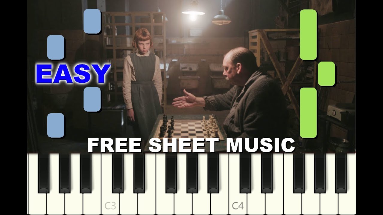 TRAINING WITH MR. SCHAIBEL from The Queen's Gambit, EASY Piano Tutorial FOR BEGINNERS