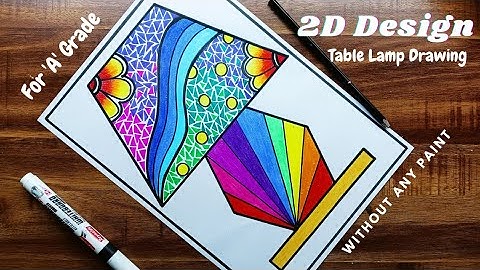 2D DESIGN TABLE LAMP @VipulSwamiArts #2ddesign #tablelamp