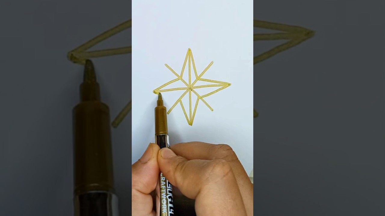 How to draw an eight-pointed star 