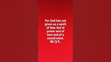 Thumbnail of 2 Timothy 1:7 (singing scriptures) #bible #faith #jesus #hope #motivation #love #song #sing #praise