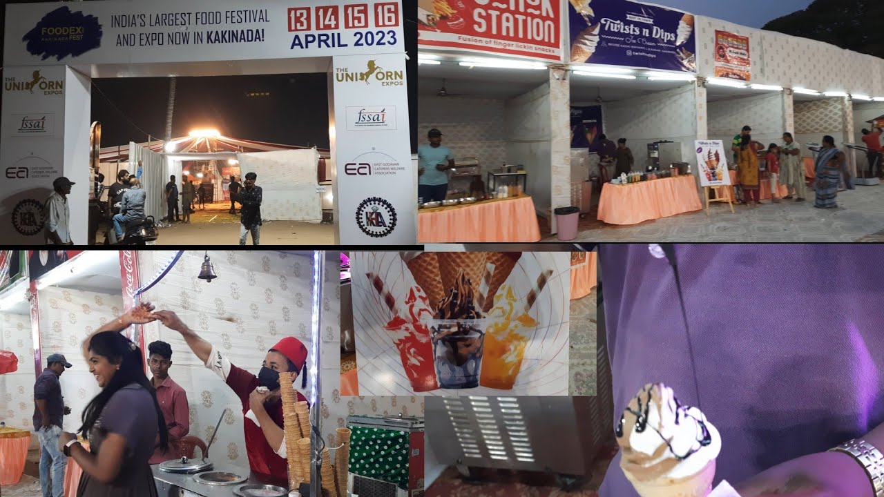 The biggest food festival foodex in kakinada/Famous Turkey ice cream is