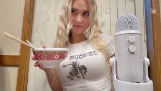 asmr eating pho