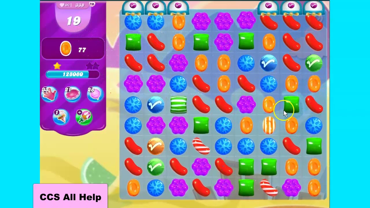 Candy Crush Saga Level 339 New NO BOOSTERS Cookie YouTube