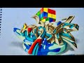 TUTORIAL mejoro graffiti a un suscriptor /improving subscriber's graffiti3d