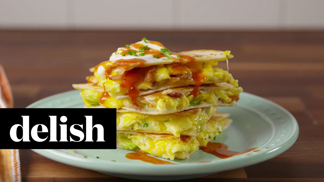 Loaded Breakfast Quesadilla | Delish