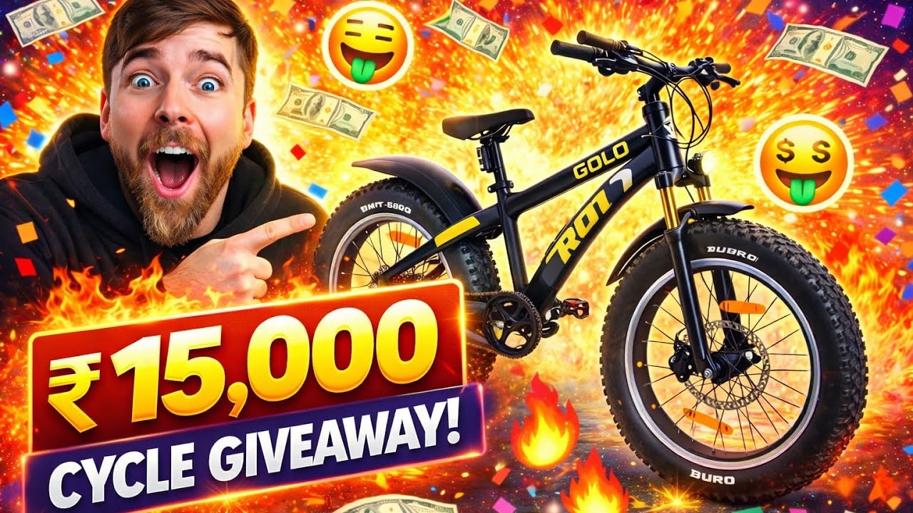 ₹15,000 Cycle WON 😱🔥 | Biggest Surprise Giveaway! 