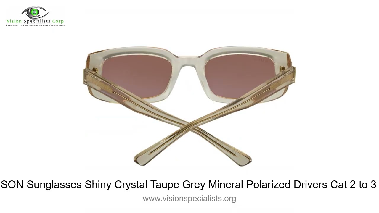 Serengeti NICHOLSON Sunglasses Shiny Crystal Taupe Grey Mineral Polarized Drivers Cat 2 to 3 B4 51mm