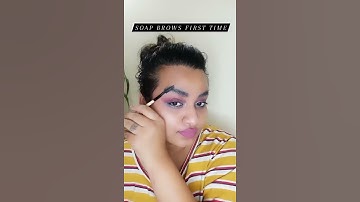 I tried Fluffy bushy model soap brows  | Soap brows mini quick tutorial