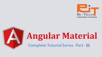 Angular Material Tutorial Part 3