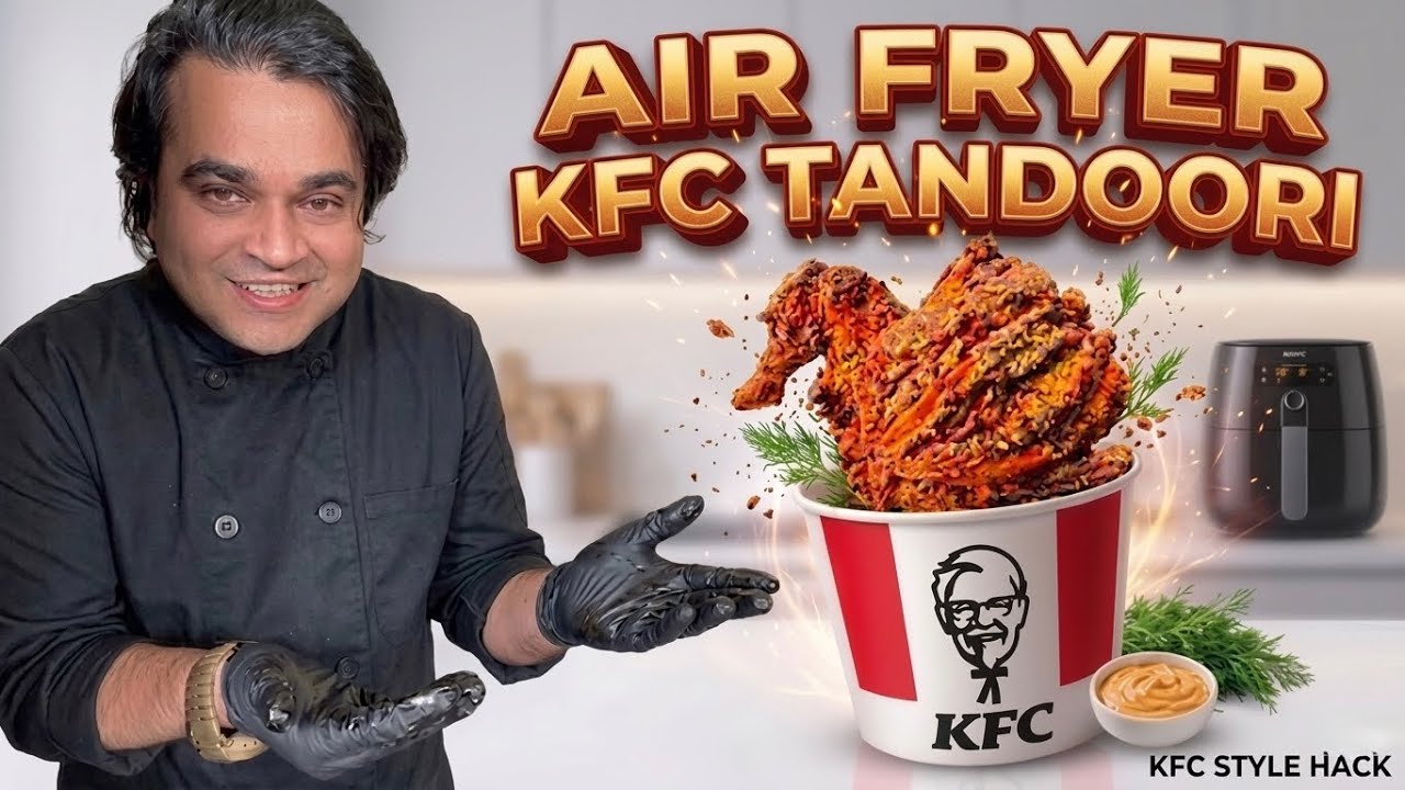 No-Oil KFC Tandoori Chicken in the Air Fryer (Whole Chicken Recipe)