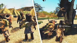 Early Humans Hunting African Animals Sapien