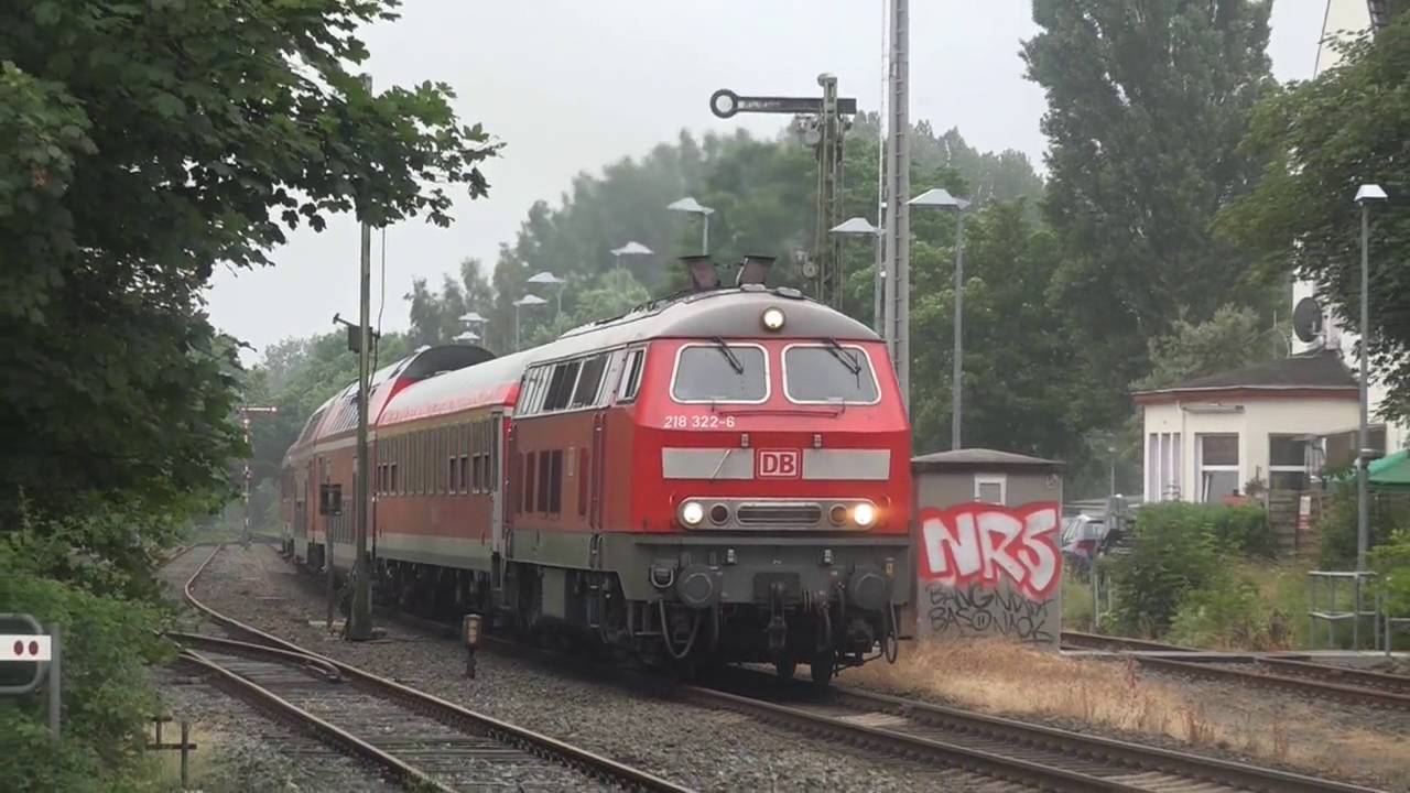 KiWo 2016BR 218 unterwegs auf der Strecke KielFlensburg 25.06.16 YouTube