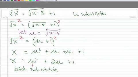 4.8 Solving radical equation using u-substitution