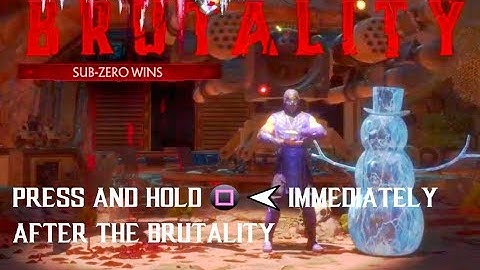 MK11 Sub Zero Brutality Snowman/Bear Ice Clones (and How To Do)