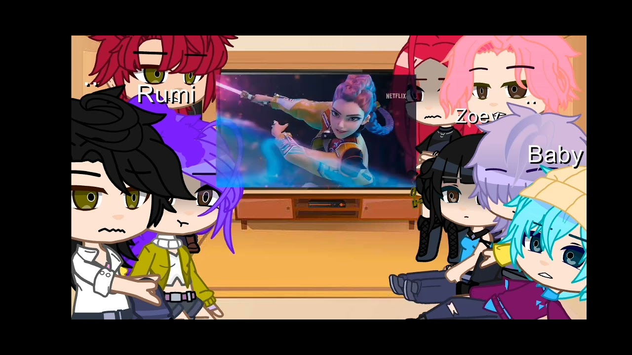 HUNTR/X & SAJA BOYS React to each Other's Songs\/(part 4)\/({TAKEDOWN})\/(Gacha club)\/bad English..