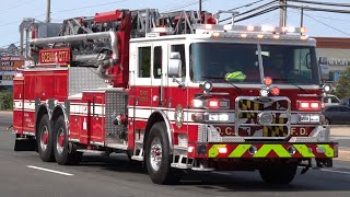 Ocean City Fire Department New Tower 4 & Battalion Chief 7 Responding