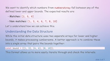 Filter an Array of Numbers Using JavaScript Intervals