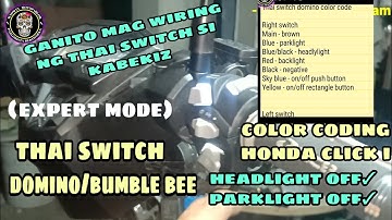 THAI SWITCH INSTALLATION SA HONDA CLICK USING POWER UPLINES METHOD | WIRE COLOR CODING