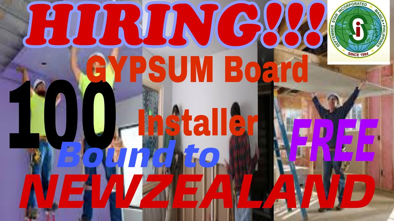 GYPSUM BOARD INSTALLER job hiring bound to NEWZEALAND YouTube