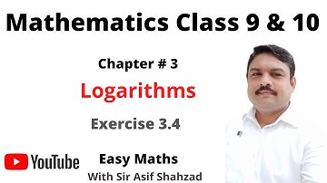 Mathematics  Class IX-X | Chapter#3 | Exercise:3.4 | LOGARITHMS |Sindh Textbook Board Jamshoro