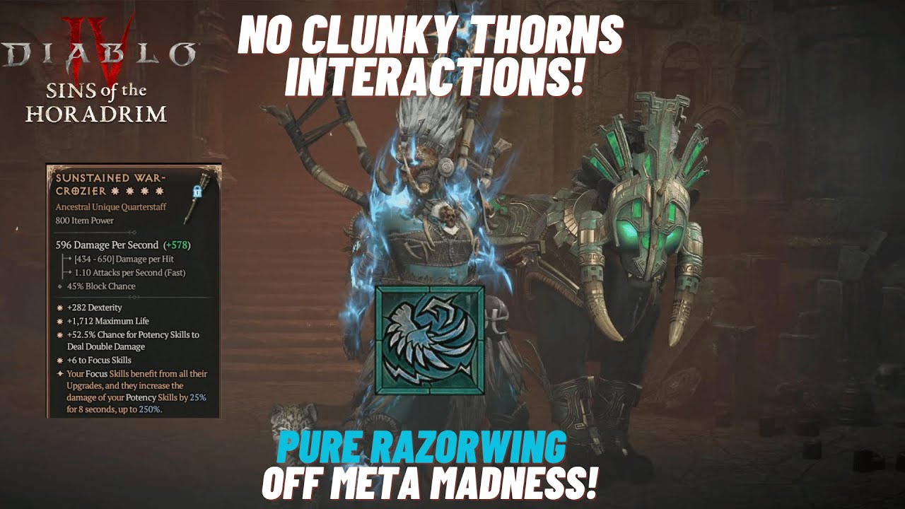 Razor Wings is an AMAZING Build even WITHOUT Thorns! - Diablo4 Season9 Build Guide