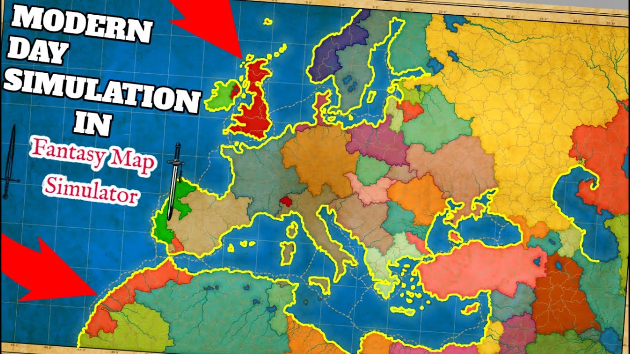 Modern Day Simulated In Fantasy Map Simulator - YouTube