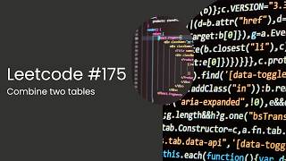 175. Combine Two Tables - LeetCode