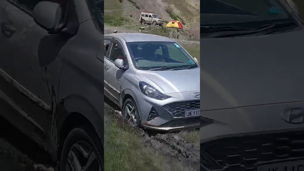 Our car is stuck in the mud .... 