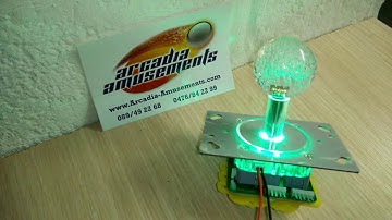 Color changing LED lighted arcade joystick