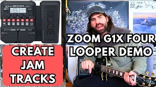 ZOOM G1X Four - LOOPER DEMO - Guitar Pedal Review