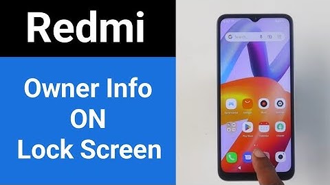 add Text on lock screen redmi A2+, redmi lock screen name kaise likhe,owner info on lock screen