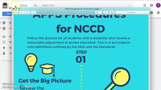 APPS NCCD Procedures