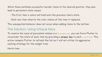 Fixing SliverList State Retention When Dynamically Adding Items in Flutter