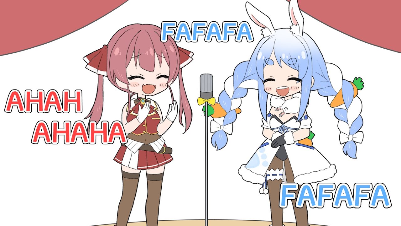 Peko and Mari’s three double acts in the midnight【Hololive Animated Clip /Eng sub】【Marine/Pekora】